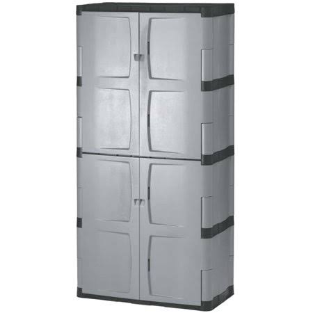 Rubbermaid 72-Inch Four-Shelf Double-Door Resin Storage Cabinet (fg708300michr)
