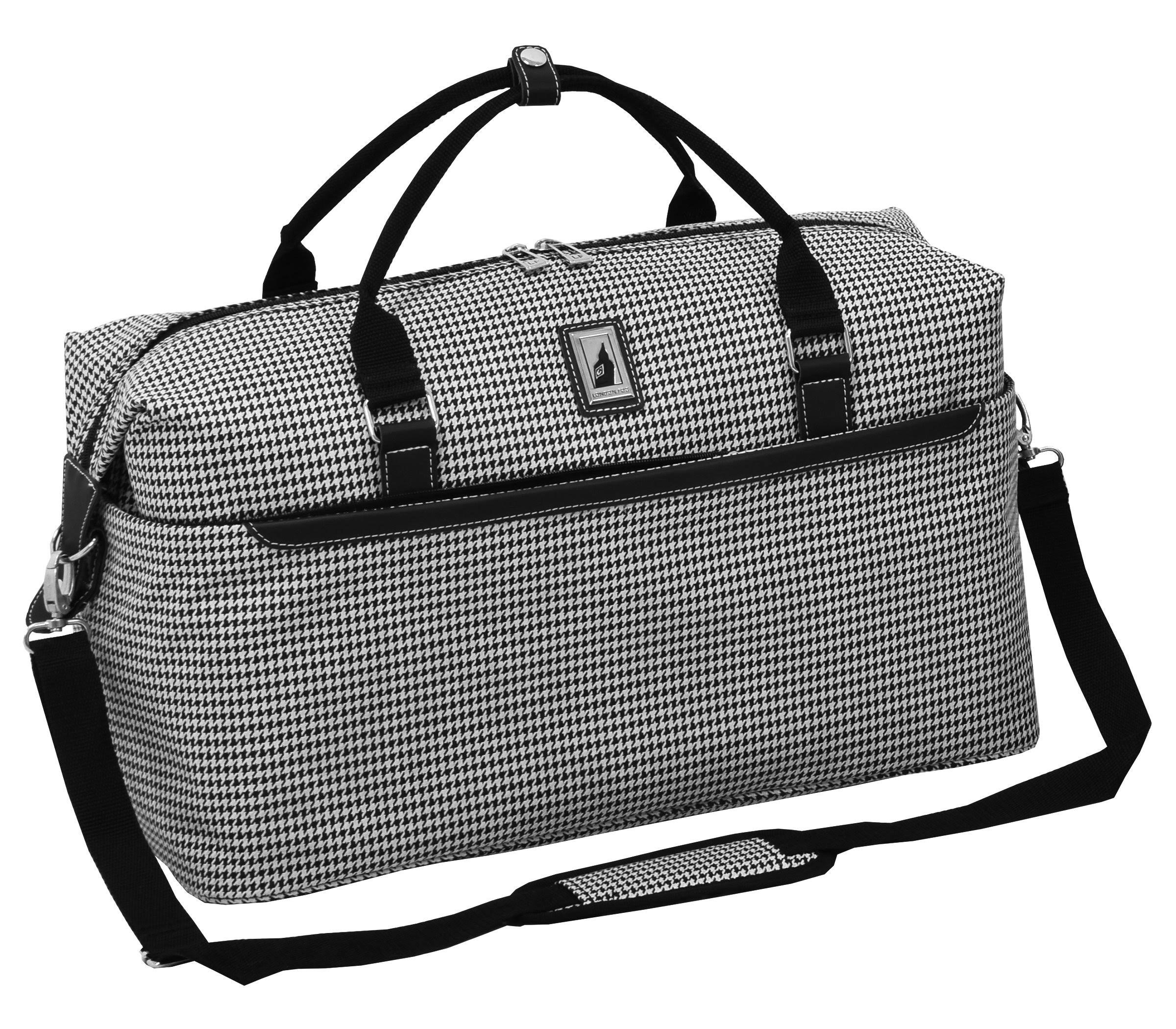 London Fog Cambridge II 20x22 Duffle (Black/White Houndstooth)