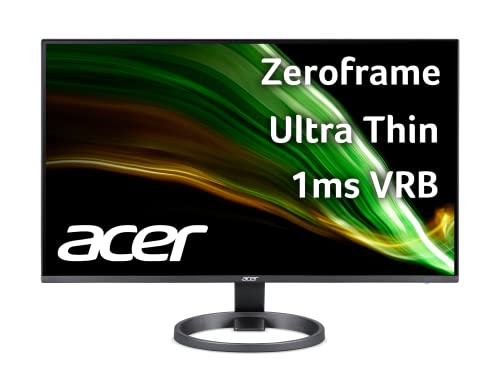 Acer 23.8” Full HD 1920 x 1080 IPS Zero Frame Home Office Computer Monitor - 178° Wide View Angle - 16.7M - NTSC 72% Color Gamut - Low Blue Light