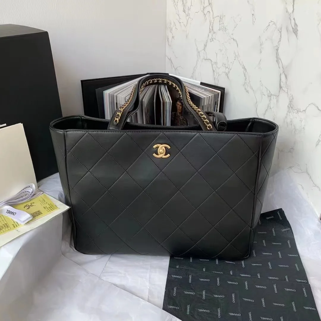 Chanel Shopping Bag Black For Women, Women&rsquo;s Bags 14.4in/37cm AS3508 B08867 94305