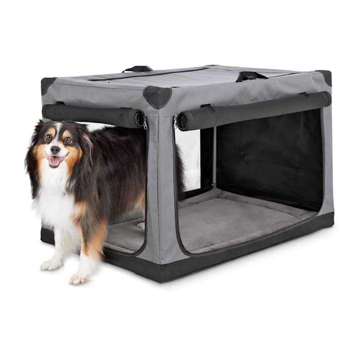 EveryYay Essentials Portable Canvas Dark Grey Dog Crate - Pet Supplies online store
