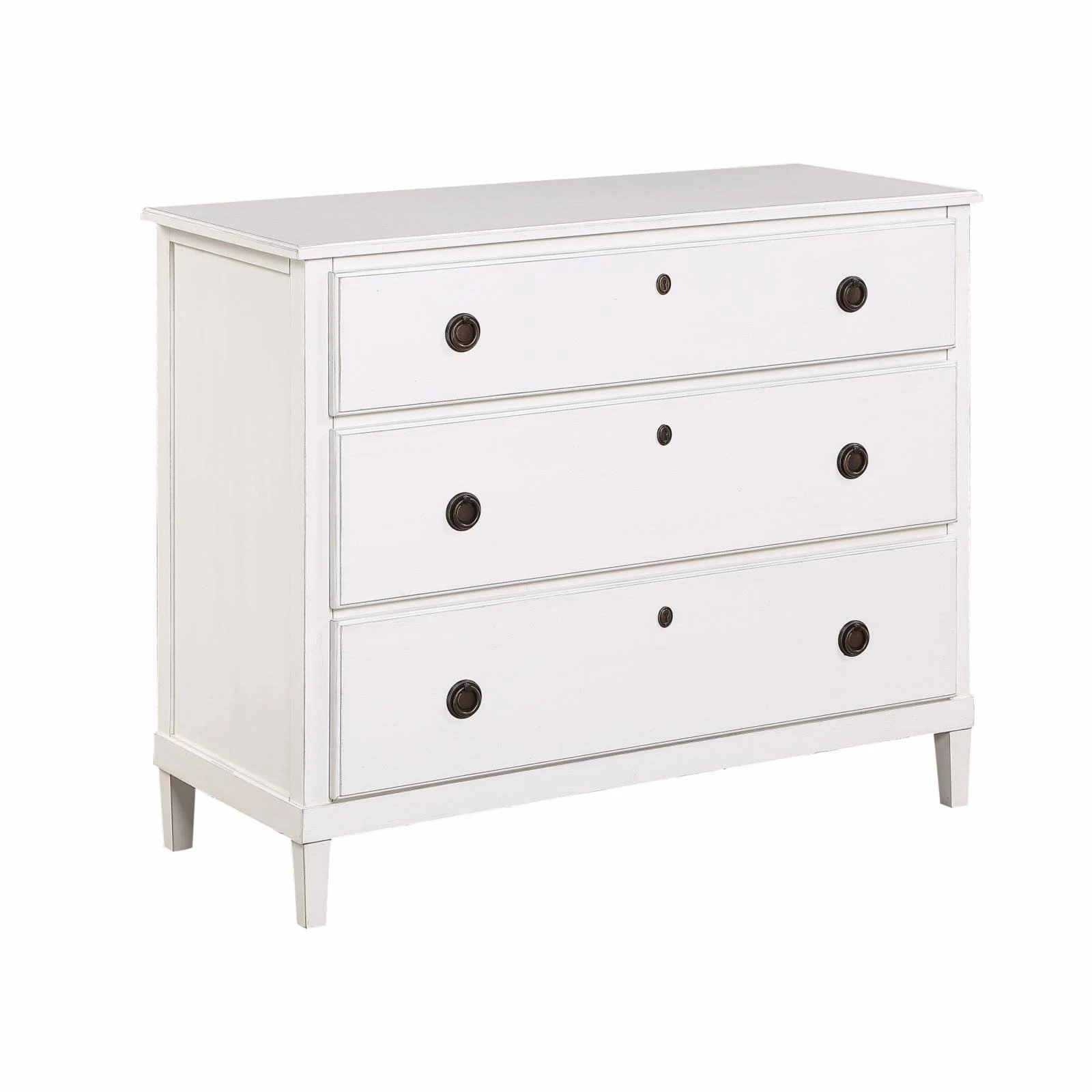 Cambridge Antique White 3-Drawer Wood Dresser