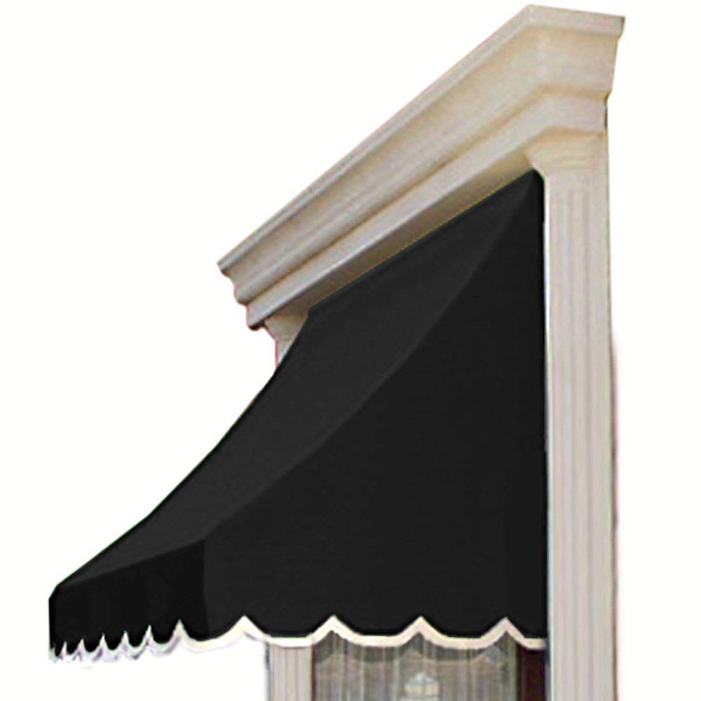 Awntech 8.38 ft. Wide Nantucket Window/Entry Awning (44 in. H x 36 in. D) in Black NN33-8K