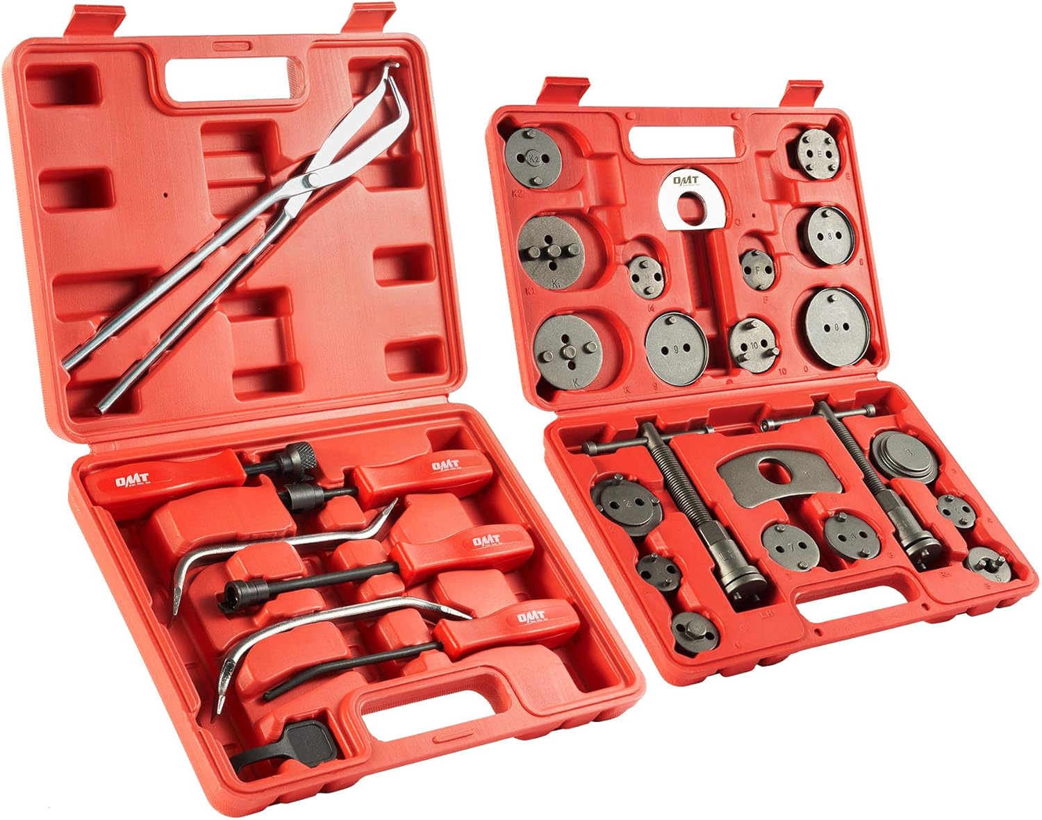 30pc Brake Tool Kit, 8pc Drum Brake Tool Kit and 22pc Brake Caliper Compression Tool, Drum Brake Tool for Drum Brake Repair and Adjustment