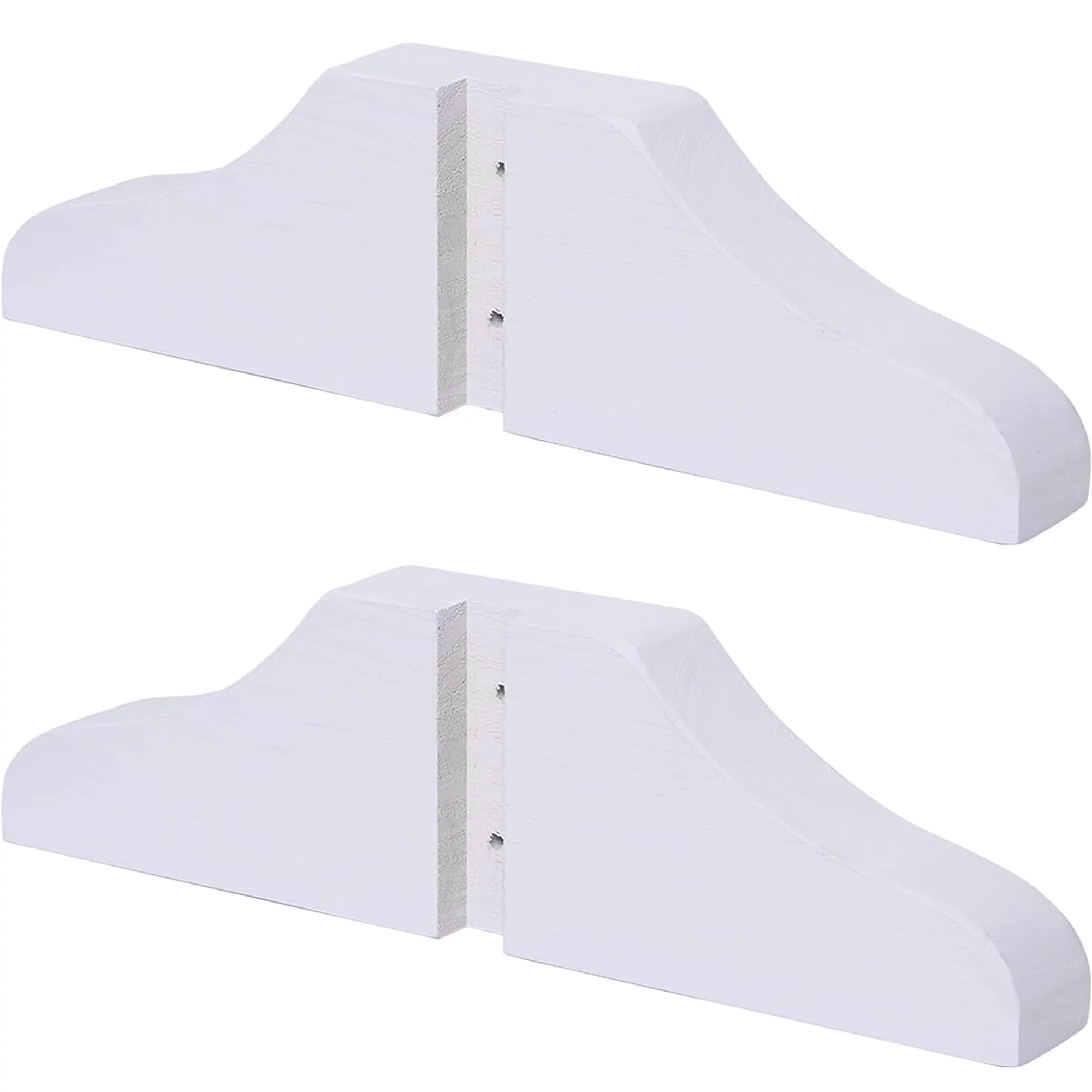 DURASPACE Room Divider Stand Wood Screen Partition Base Screen Panel Feet Durable Thickened Support Legs 2PCS (White)