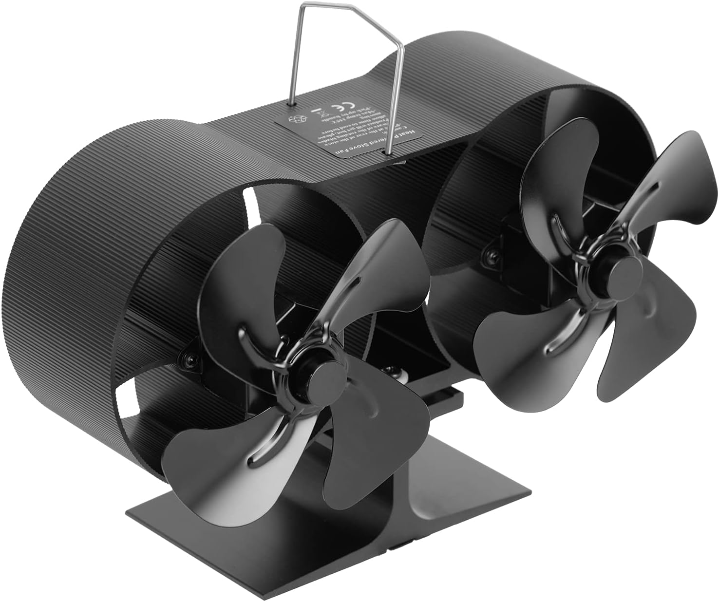 8 Blade Wood Stove Fan Dual Head Fireplace Fan Heat Powered Double Motor Eco Friendly Fan Burner Scope Of Application: Real Fire Fireplace
