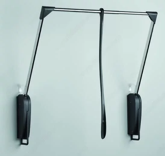 Servetto ClosetPro Central Wall-Mounted Soft-Close Wardrobe Lift Expanding Steel Tubing with Black Plastic Housing