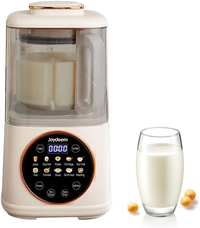Joydeem JD-J03 Quiet Cooking Blender with Soundproof Shield, Silent Hot Cold Blender for Soy Milk & Juice, 8-Speed and Temperature Control