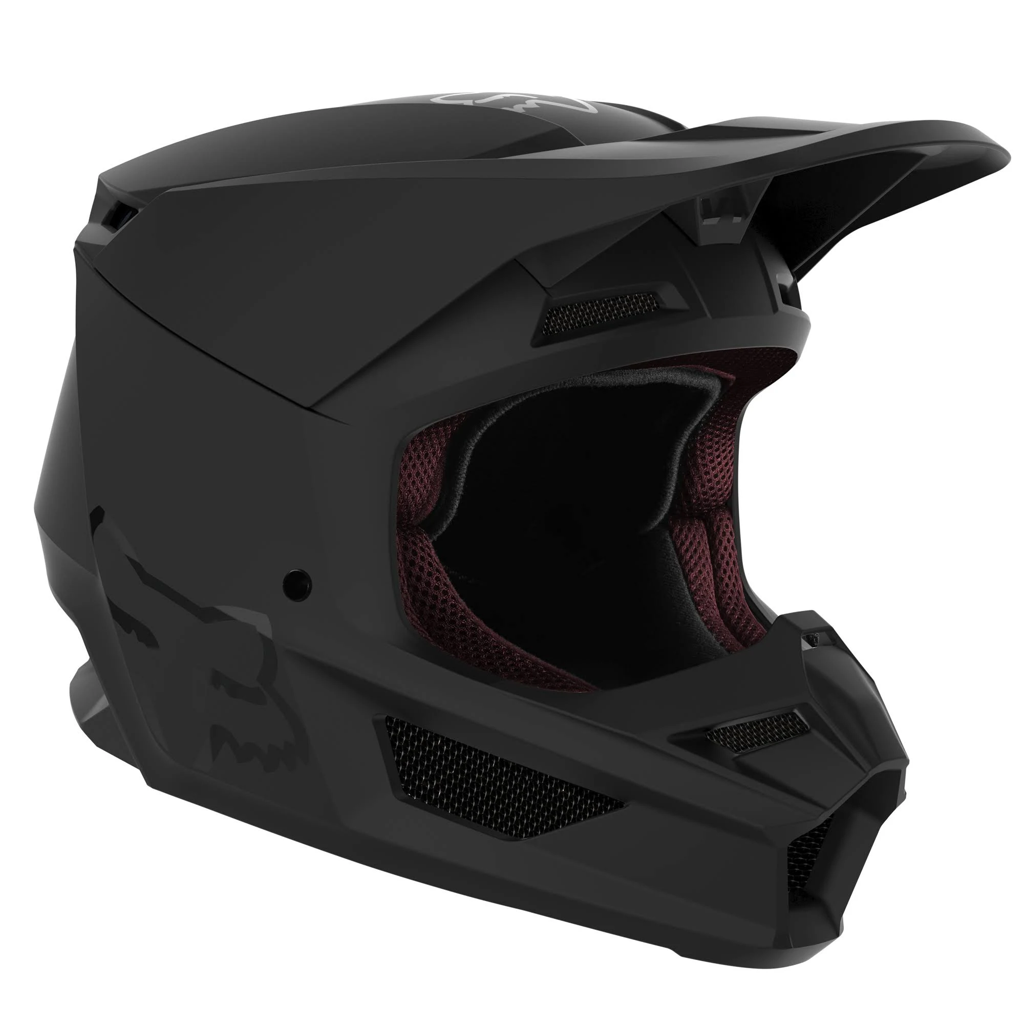 Fox Racing Youth V1 Matte Black Helmet Large / Matte Black