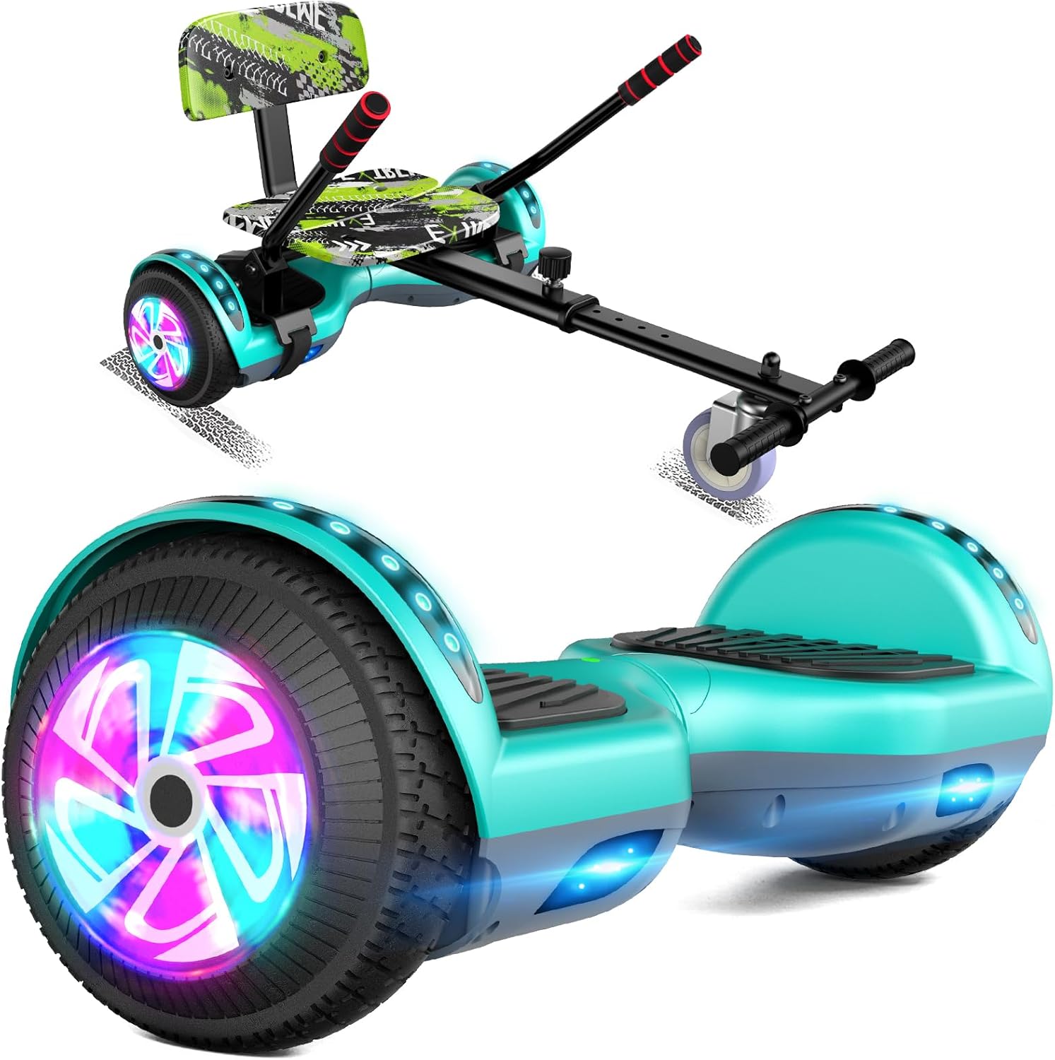 Hoverboard, 6.5 Inch Self Balancing Hoverboards with Bluetooth and LED Lights, Hover Board for Kids Teenagers