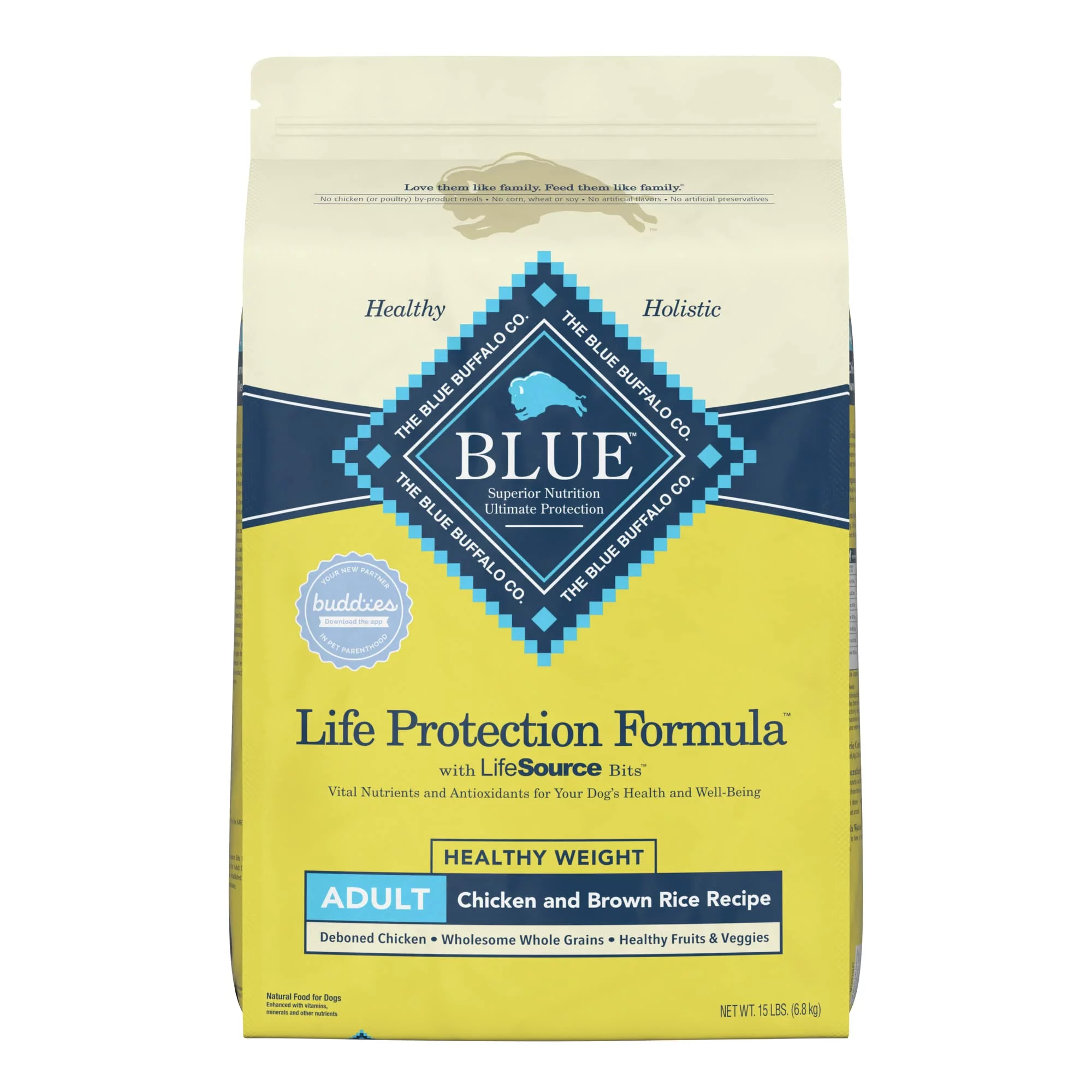 Blue Buffalo Life Protection Healthy Weight Adult Chicken and Brown Rice (Pack of 3)