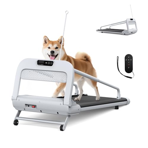 Quiet Smart Dog Treadmill for Small & Medium Dogs, Pet Treadmill for Dogs up to 130lbs, Indoor Running Machine for Fitness