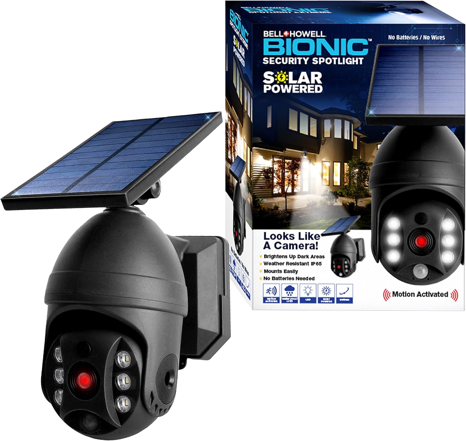 Bionic Spotlight Extreme by Bell+Howell Solar Lights Outdoor Super Bright with Motion Sensor Garage Light Waterproof Landscape Spot Lights for Patio