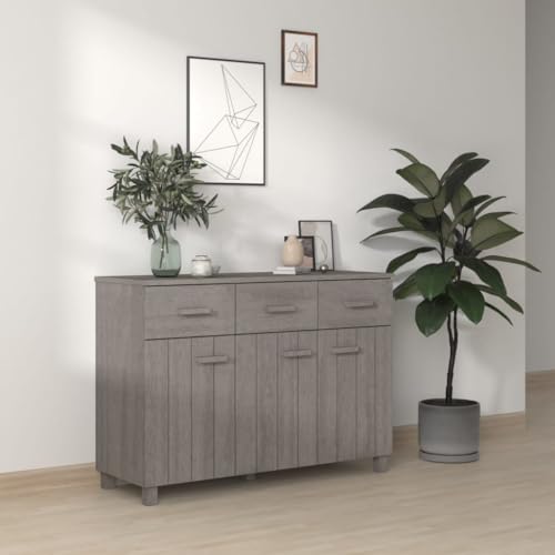 Buffets & Sideboards Sideboard Light Gray 44.5"x15.7"x31.5" Solid Wood Pine