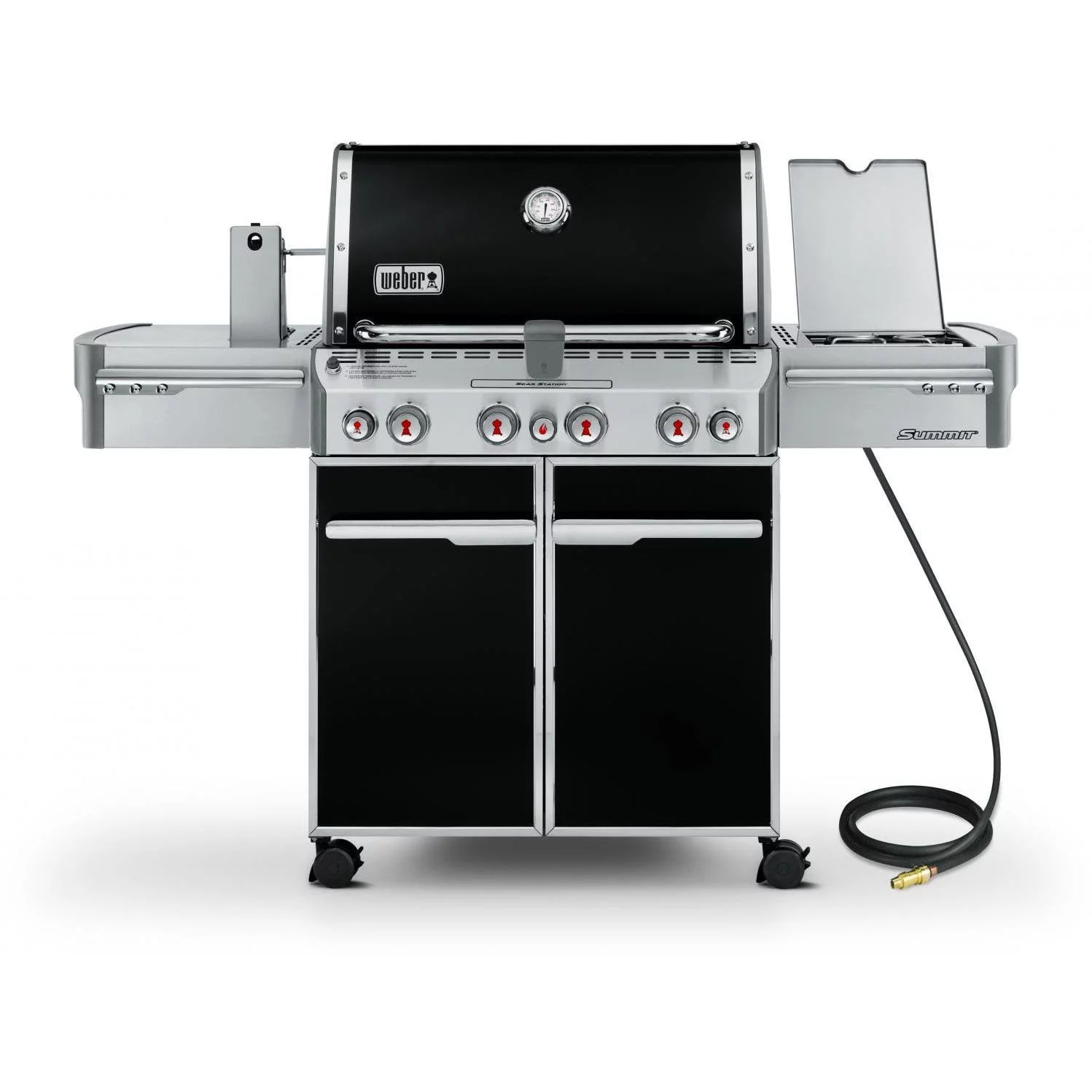Weber Summit E-470 Natural Gas Grill With Rotisserie, Sear Burner & Side Burner - Black - 7271001