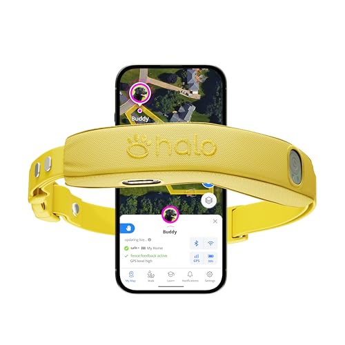 Halo Collar 4, All New GPS Wireless Dog Fence & Dog Training Collar with GPS Tracker, Subscription Required, Waterproof, One Size, Midnight