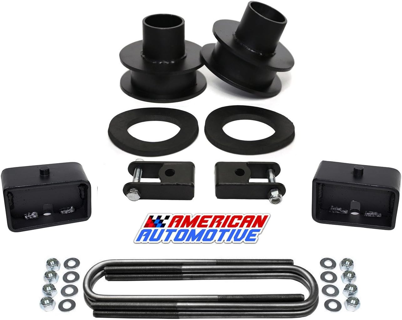 American Automotive F250 F350 Super Duty Lift Kit 4WD Full Kit (2.5" Front + 2" R, Black)