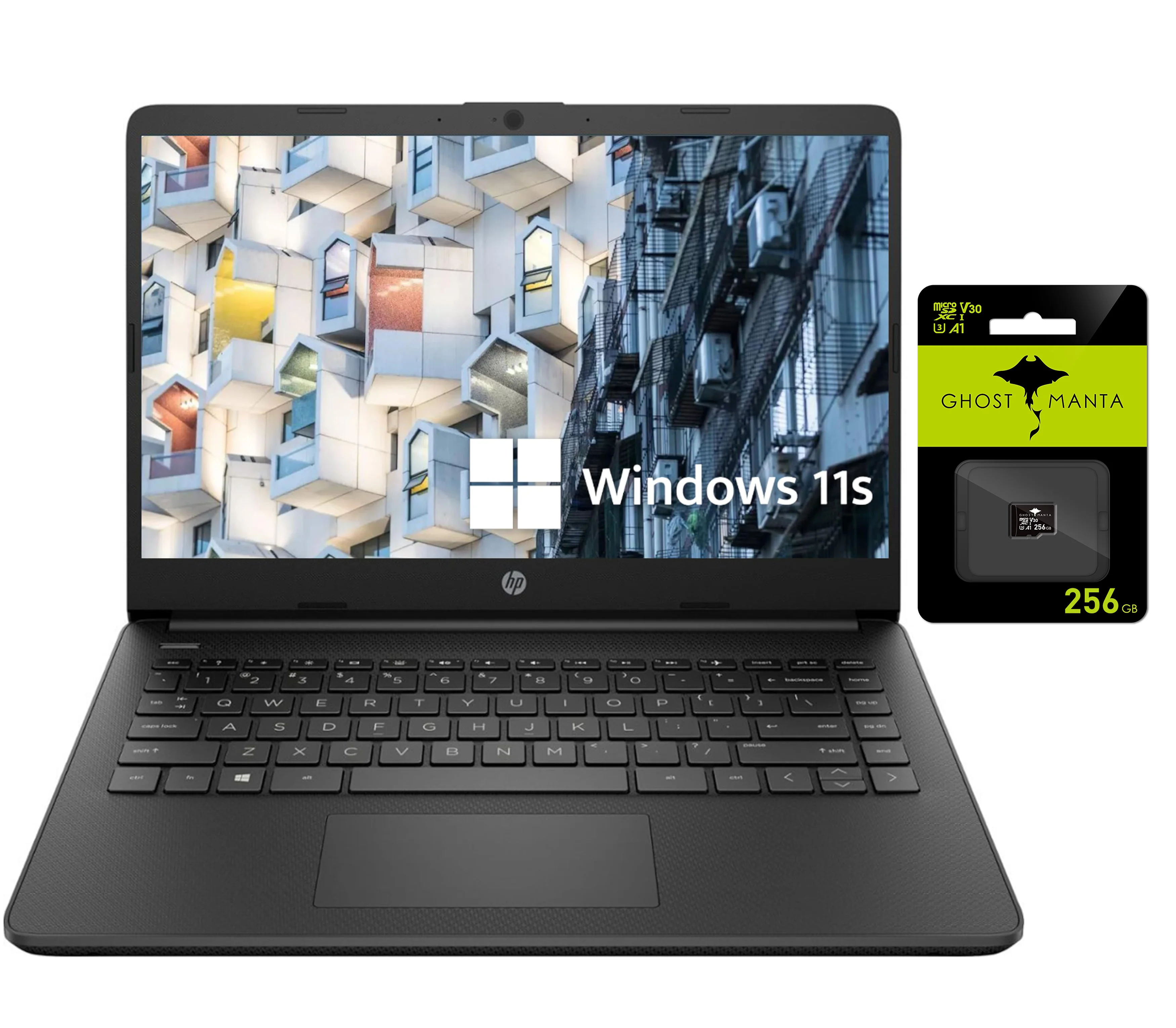 HP Newest HP 14" HD Laptop Light-Weight, Intel Quad-Core N4120, 16GB RAM, 320GB Storage(64GB eMMC+256GB SD Card), 1 Year Office 365, WiFi