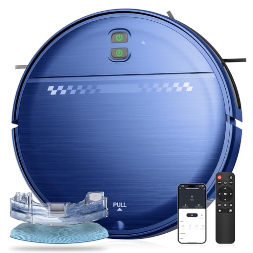 Robot Vacuum and Mop Combo, 2-in-1 Mopping Robot Vacuum Cleaner with 2300Pa Suction, 2.87'' Slim Design, Wi-Fi/App/Voice Control