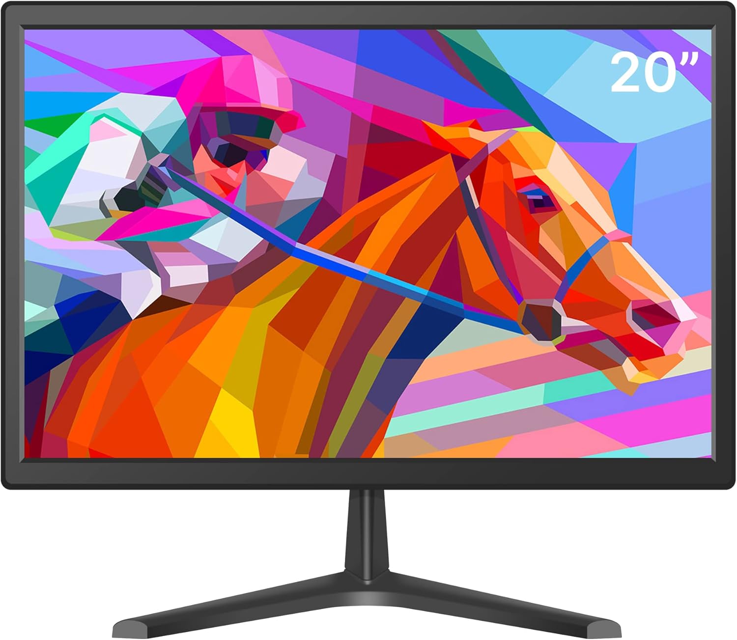 Hiseeu 20 Inch LED Computer Display Monitor HDMI VGA AV USB Interface with 60Hz Built-in Speaker，1440x900，Angle 160°LCD Screen 24/7 Recordin，CCTV