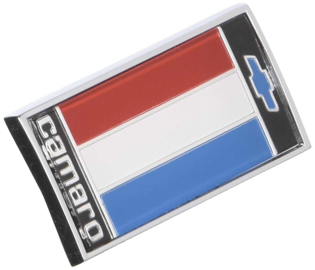 Trim Parts 6843 Front Header Panel Emblem (1975-1977 Camaro Red White Blue)