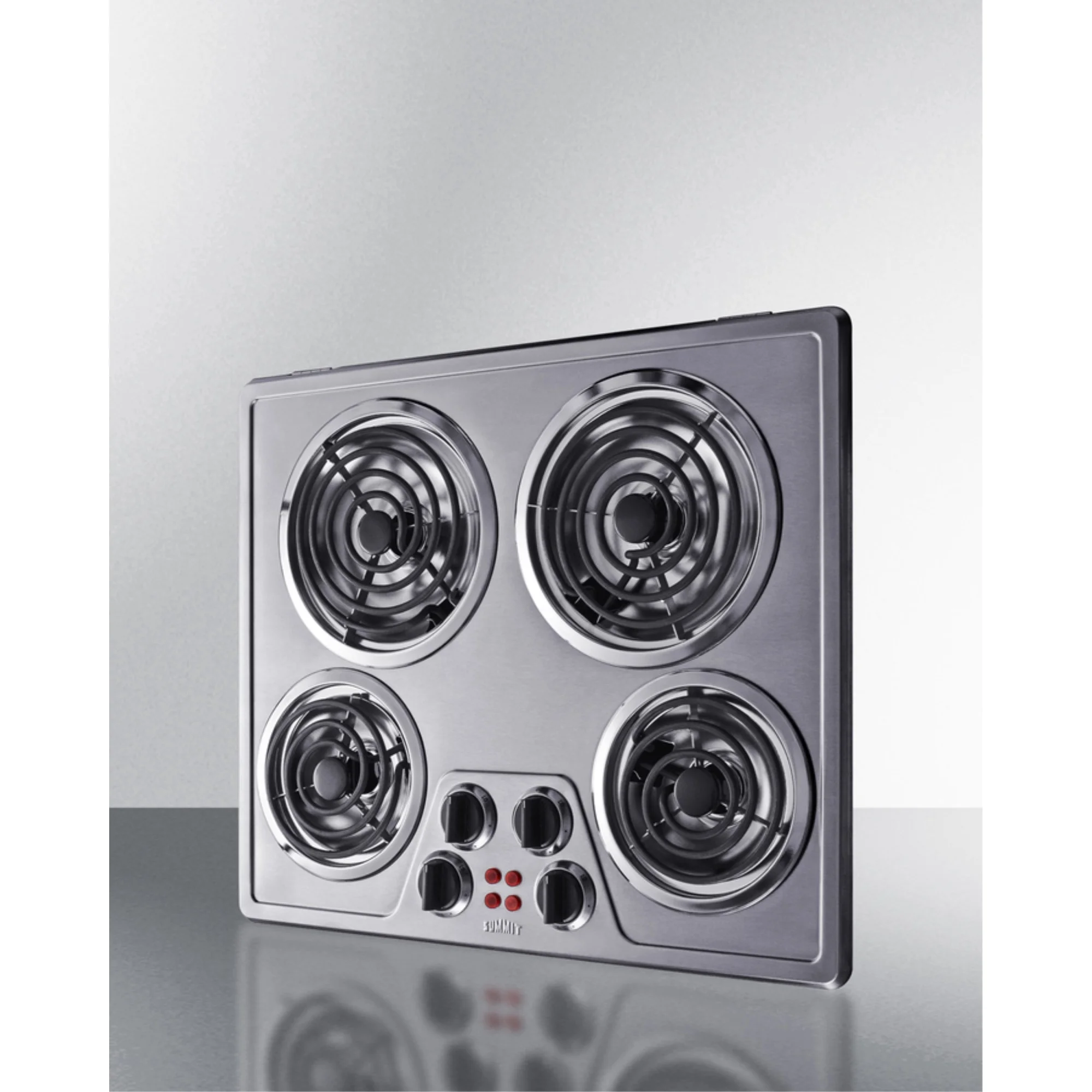 24" Wide 240V 4-Burner Coil Cooktop