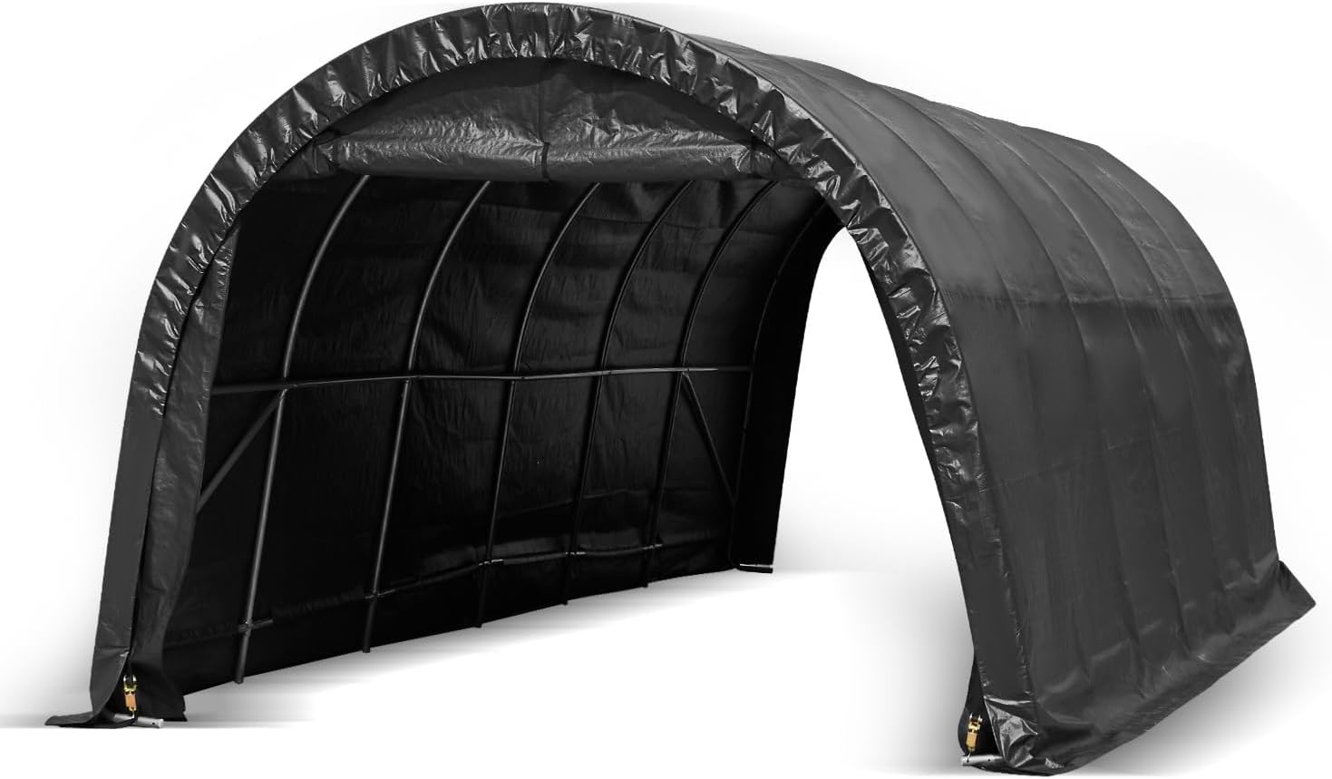 MELLCOM 12 x 24 FT Heavy Duty Carport, Portable Garage with All-Steel Metal Frame and Round Style Roof