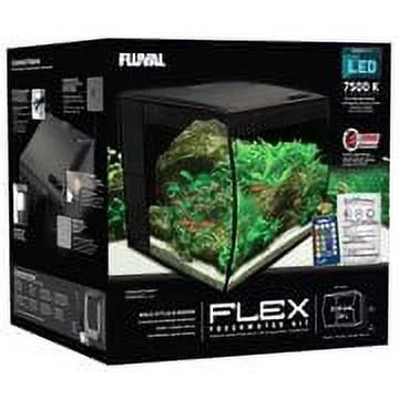 Fluval 9-Gallon FLEX Aquarium Kit, Black - Curated Treasures Market