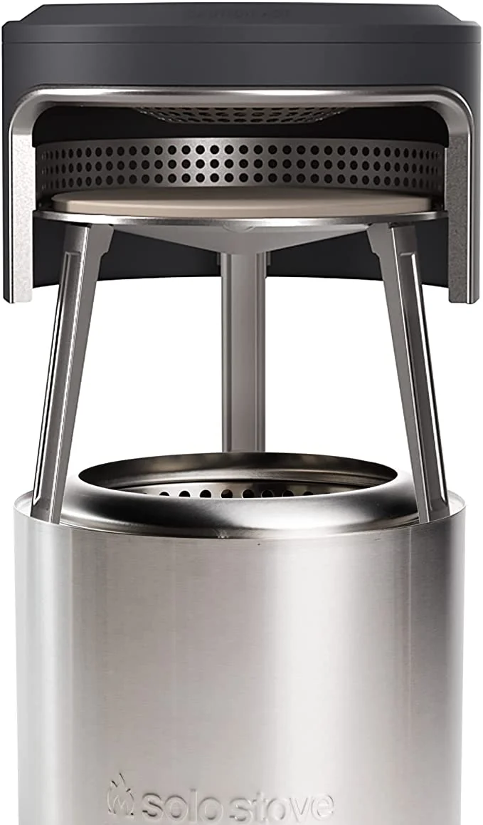 Solo Stove Ranger Pi Fire | Pizza Oven Accessory for Ranger Fire Pit, Incl. Carry Case & Cordierite Pizza Stone, Wood Burning Assembly