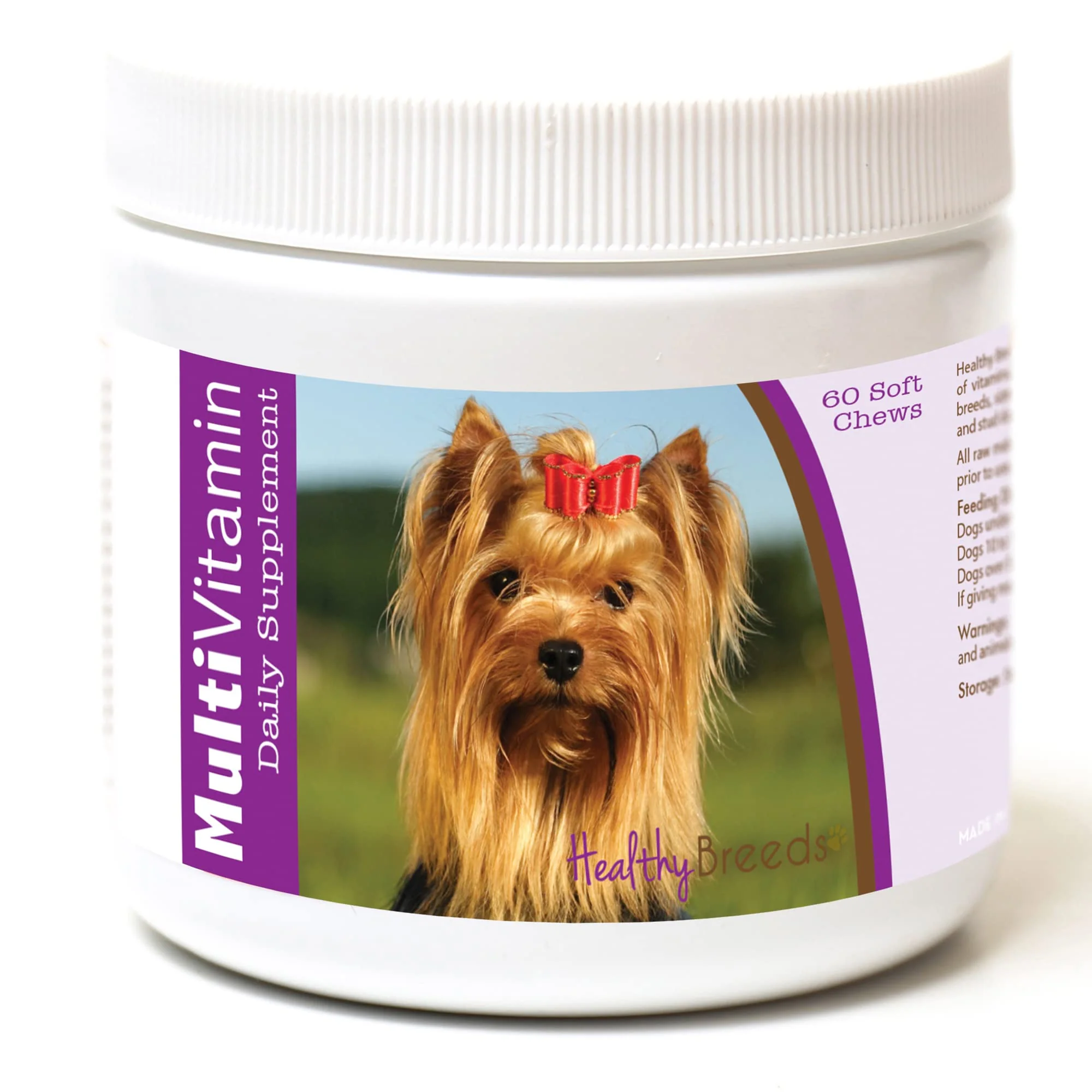 Healthy Breeds Yorkshire Terrier Multi-Vitamin Soft Chews 60 Count - Kansas Nuitrition - HNZSDS