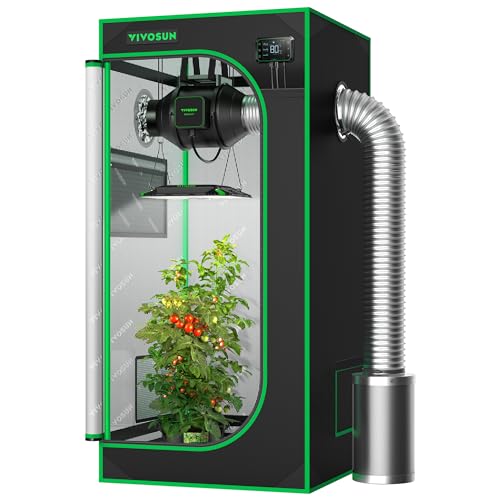VIVOSUN Grow Tent, High Reflective Mylar with Observation Window and Floor Tray for Hydroponics Indoor Plant Growing