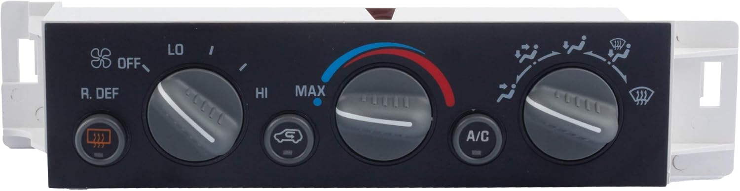 Dasbecan 599-006 AC Heater Climate Control Panel Module HVAC w/Rear Window Defogger Switch Compatible with Chevy C1500 C2500 Suburban Tahoe 1996-2000
