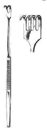 BR Surgical Rake Retractor Four Prong - H118-22004 - Pack of 1