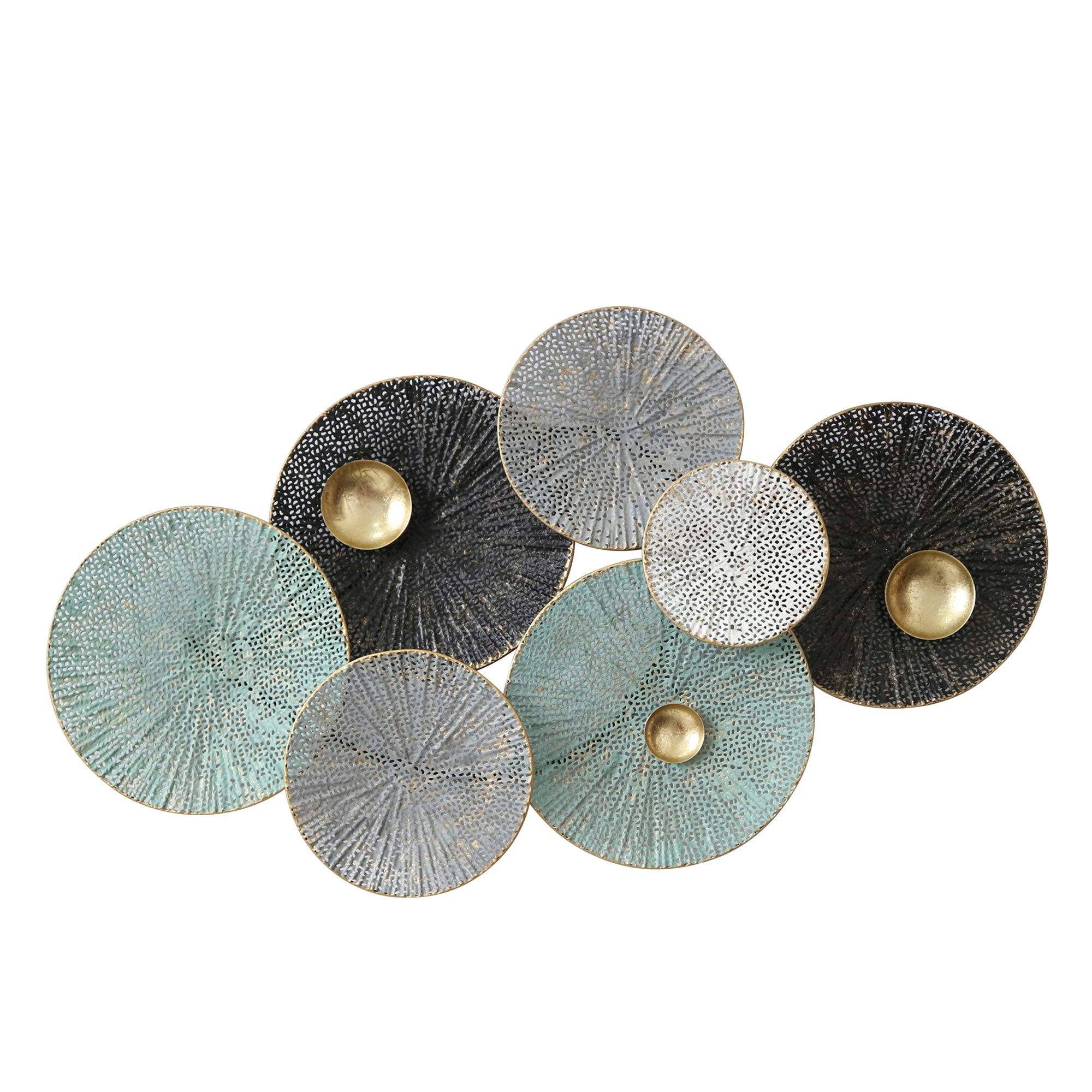 Sagebrook Home 14320 Metal 35.75x22 Lily Pad Wall Decor, Multi, WB