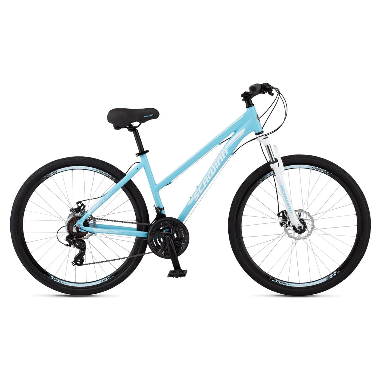 Schwinn GTX 2 Bicycle 700 C, Women's Cross-Commuter, Light Blue - Curated Treasures Market
