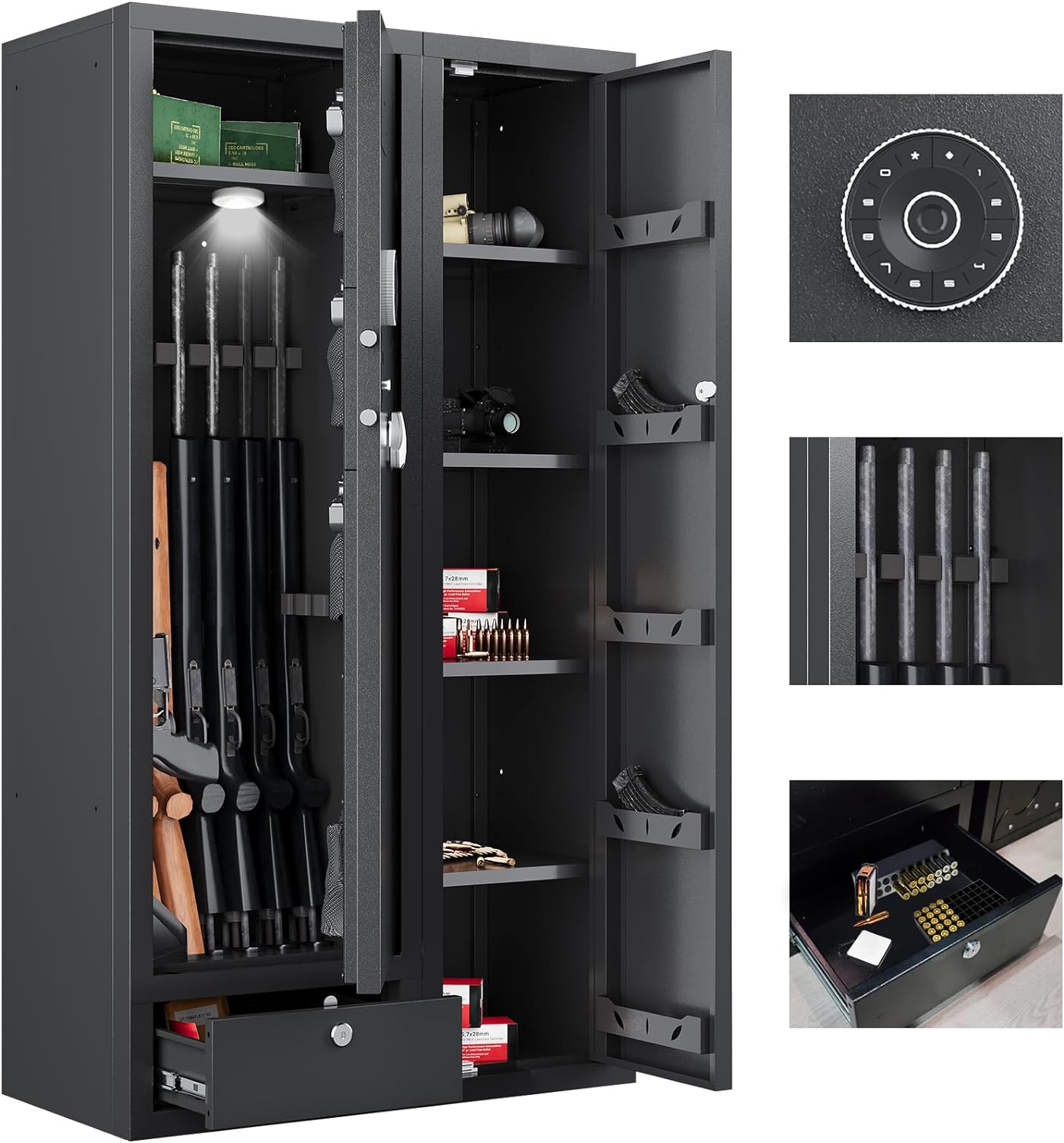 15-20 Gun Safe,Large Gun Safes for Home Rifle and Pistols,Rifle Safe,Gun Cabinets for Rifles and Shotguns,Gun Cabinet