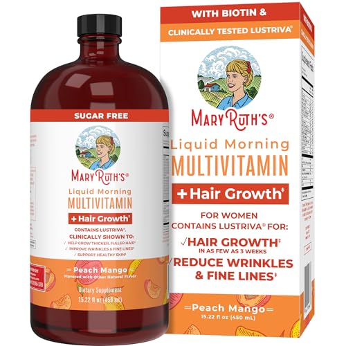 MARYRUTH'S ORGANIC Multivitamin Multimineral Supplement for Women + Hair Growth Vitamins | with Lustriva & Chromium Picolinate 1000mcg | Thicker Hair