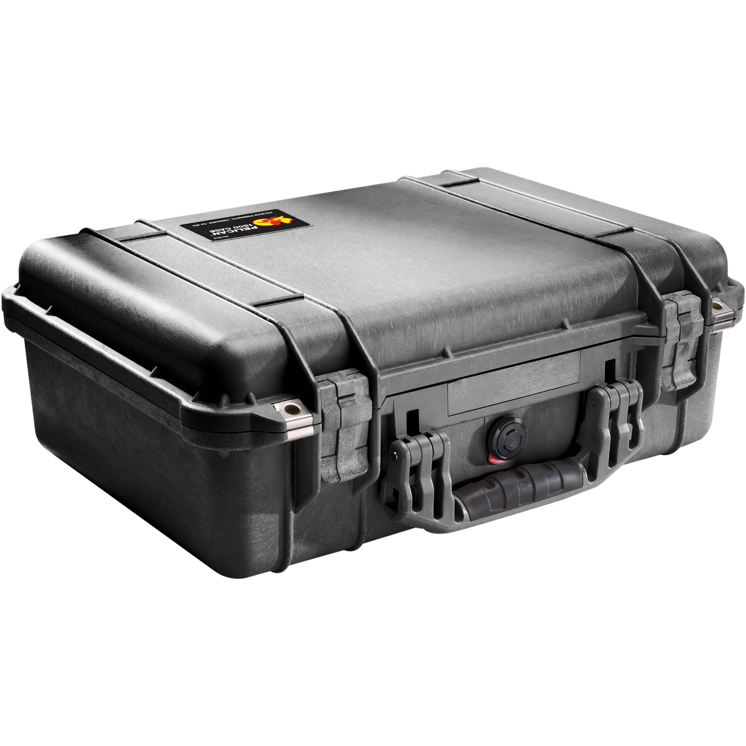 Pelican 1500 Case No Foam Black