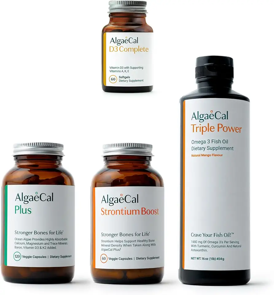ALGAECAL Ultimate Bone Bundle - D3 Complete (1000 IU) + K2, Vitamin E