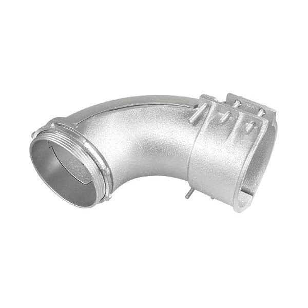 Bridgeport 814 4x22 Flexible Metal Conduit Connector, 90-Deg, Malleable Iron