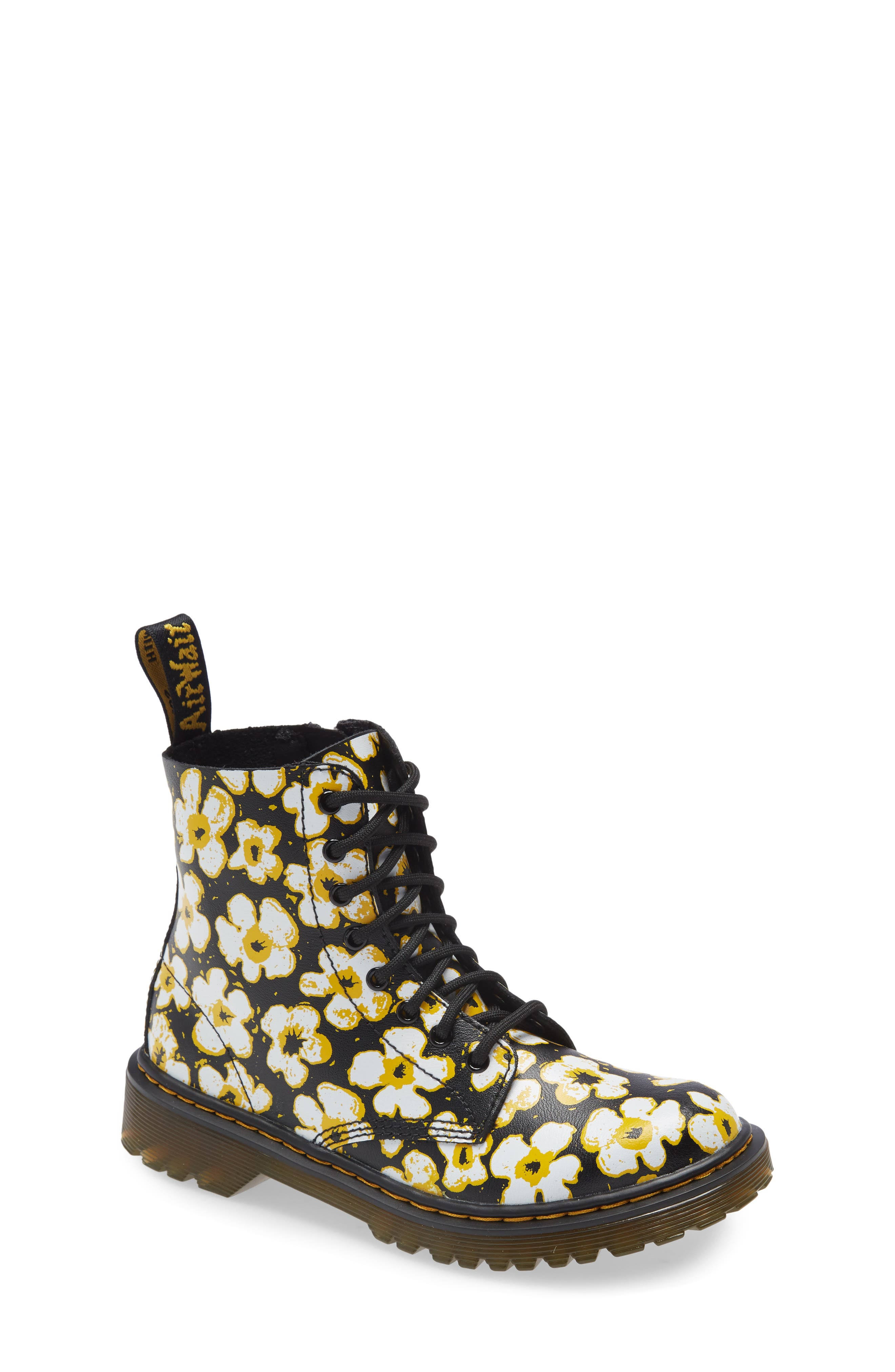 Dr. Martens 1460 Pascal (Toddler) Black/dms Yellow