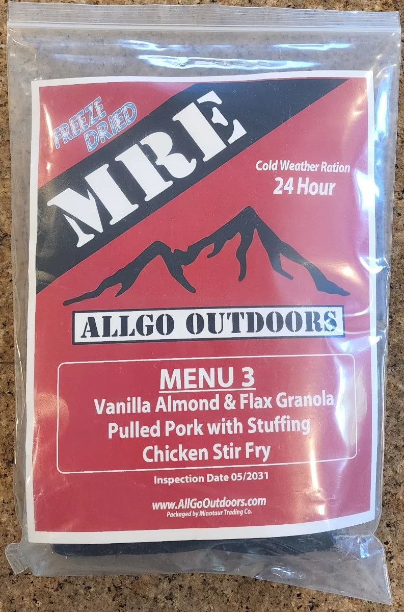 AllGo Outdoors Freeze Dried MCW - Survival Food Military 24hr Field Ration Menu 3 - Curated Treasures Market