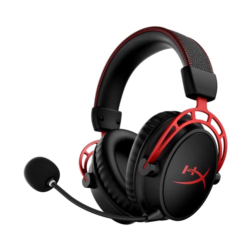 HyperX Cloud Alpha Wireless - Gaming Headset for PC, 300-hour battery life, DTS Headphone:X Spatial Audio, Memory foam, Dual Chamber Drivers
