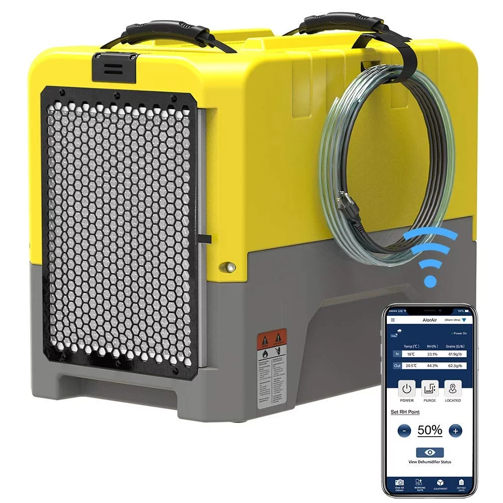 ALORAIR LGR 180 Pint Commercial Dehumidifier for Damage Restoration, Basement/Crawl Space WI-FI Control
