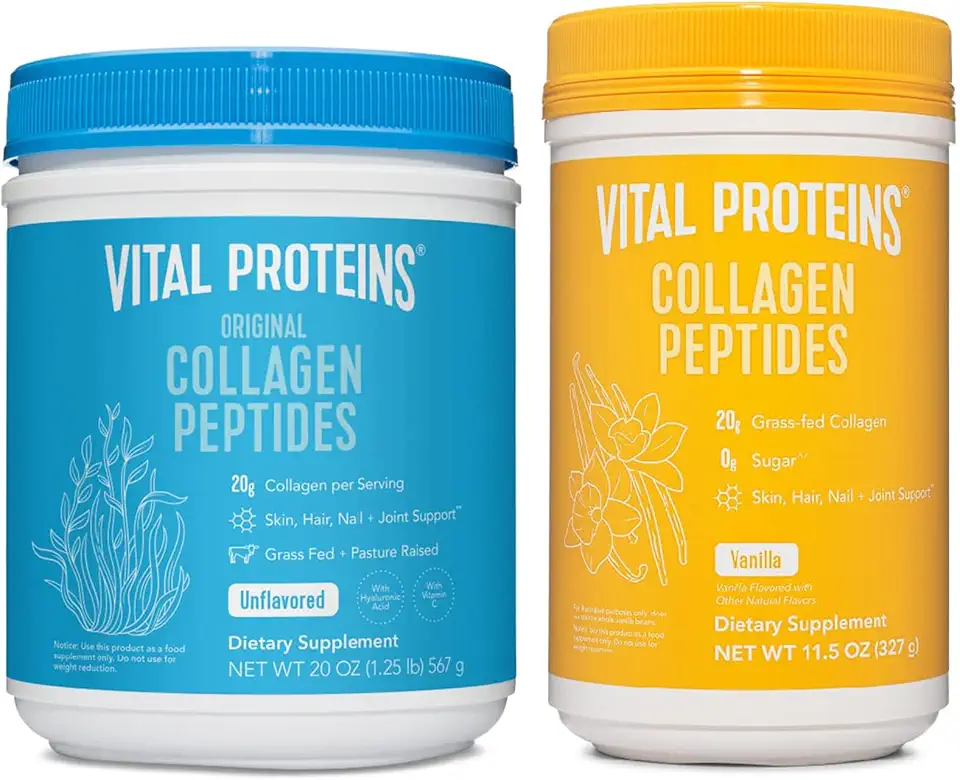 Vital Proteins Collagen Peptides Powder 20 oz Unflavored + 11.5 oz Vanilla - Kansas Nuitrition - HNZSDS