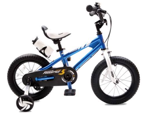 RoyalBaby BMX Freestyle 12 inch Kid&s Bike, Blue with Two Hand Brakes, Size: 12 Inches