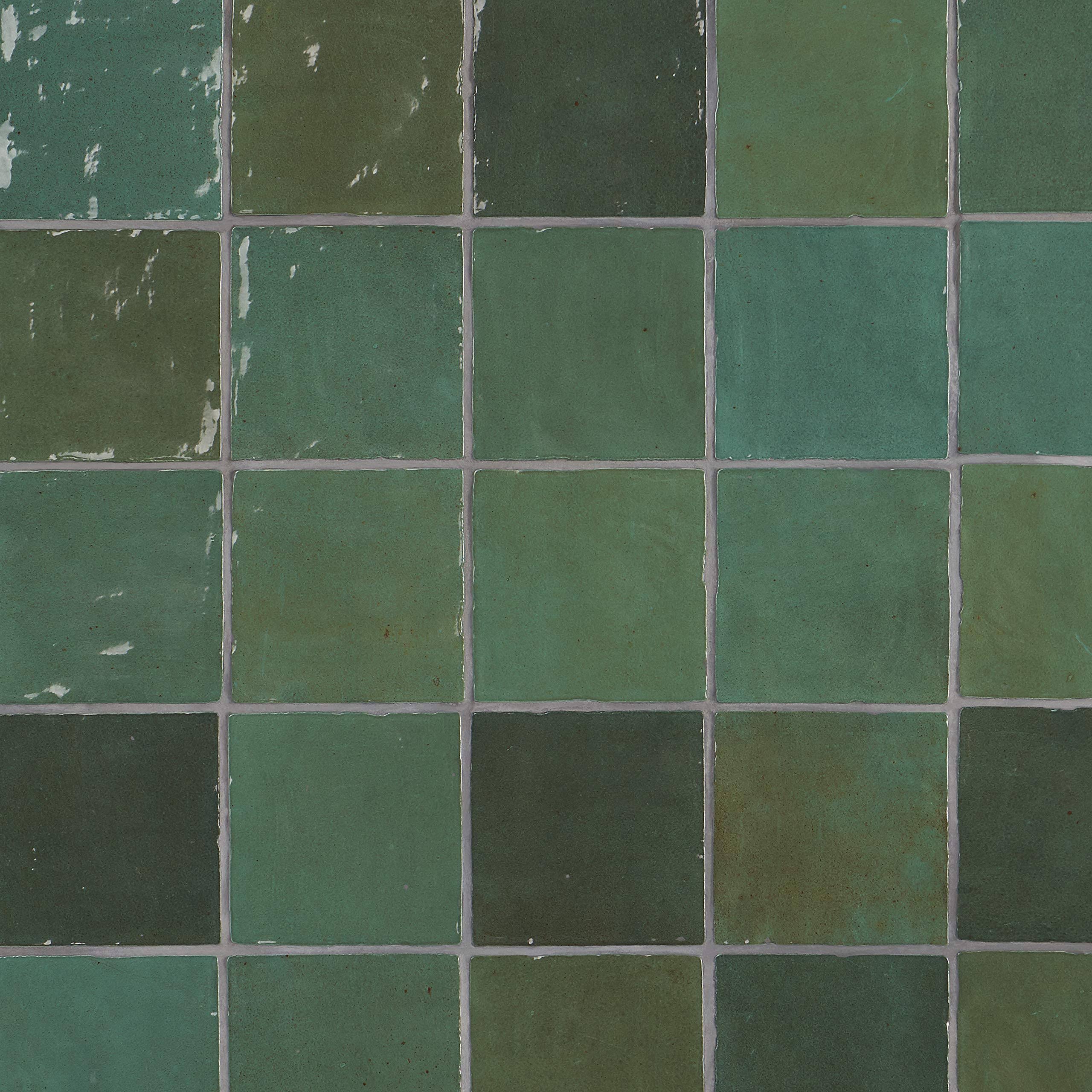 Ivy Hill Tile Kingston Green 4 in. x 4 in. Polished Ceramic Wall Tile (50 Pieces, 5.38 Sq. ft. / CASE)