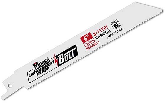MK Morse RBAE121521T50 Advanced Edge Bolt 15/21 TPI Bimetal Reciprocating Saw Blade, 12-Inch, 50-Pack