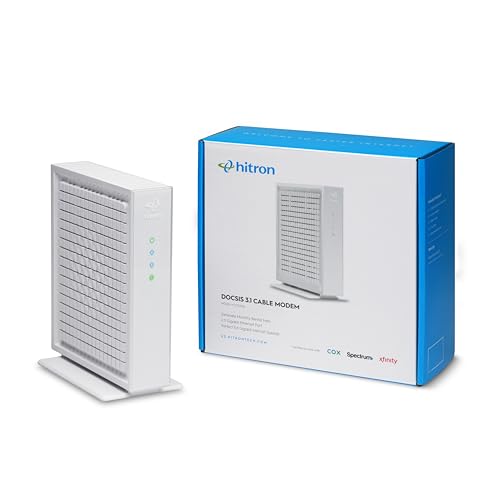 Hitron CODA56 Multi-Gigabit DOCSIS 3.1 Modem | 2.5 Gbps Max Internet Speeds | Certified with Xfinity, Charter Spectrum
