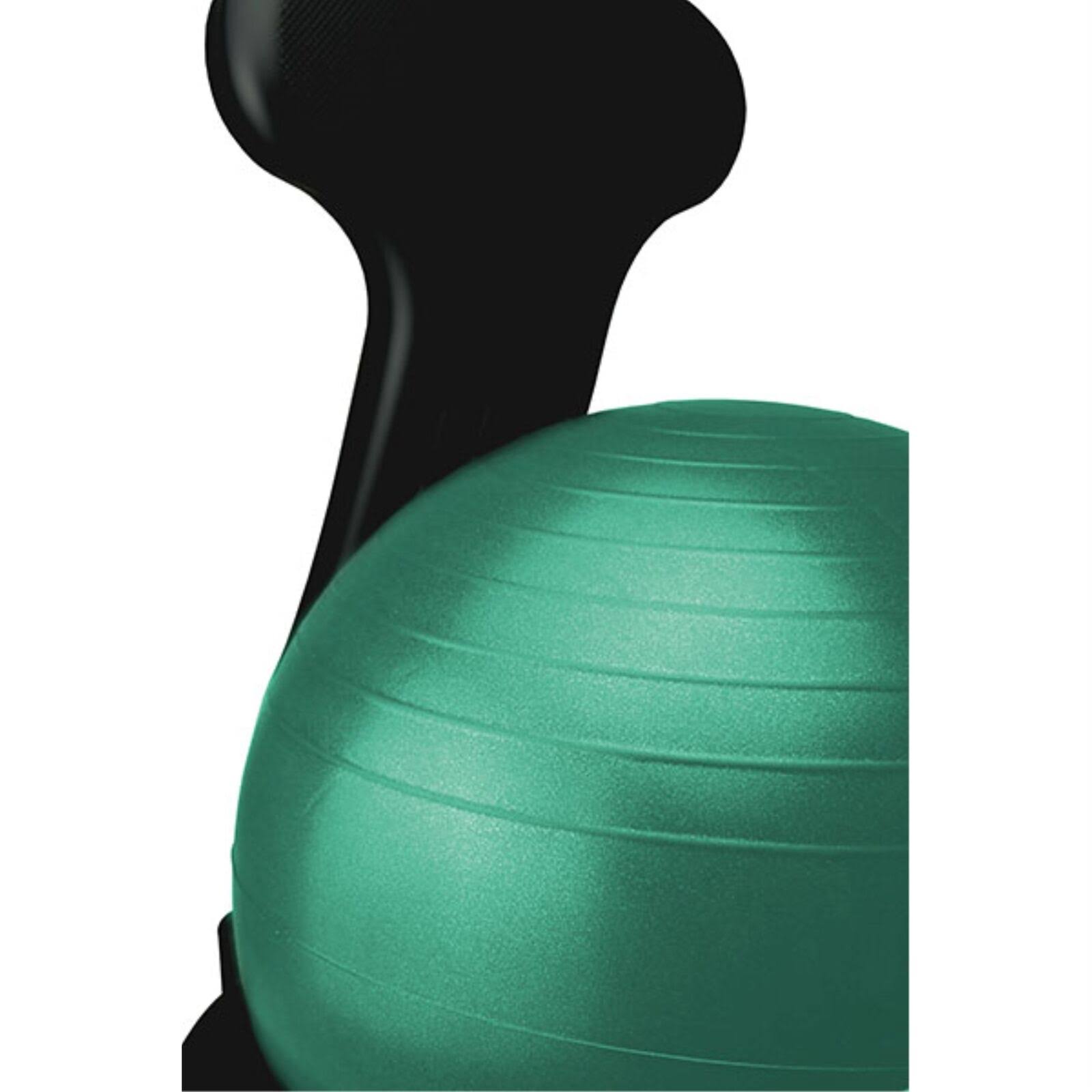 Cando Ball Chair Plastic Mobile with Back Adult Size with Ball - Green